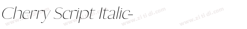 Cherry Script Italic字体转换